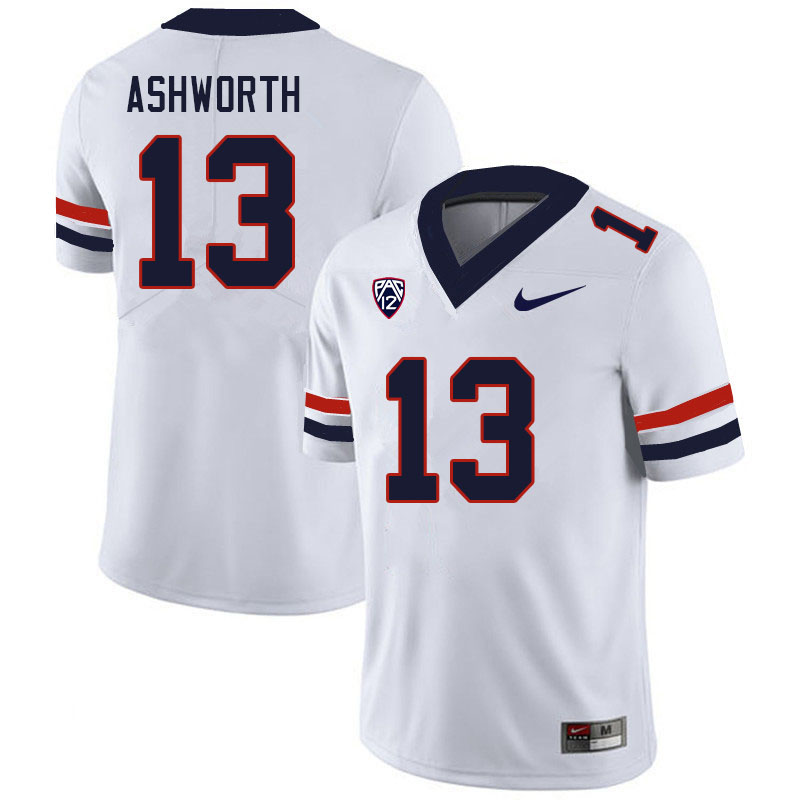 Men #13 Luke Ashworth Arizona Wildcats College Football Jerseys Sale-White - Click Image to Close